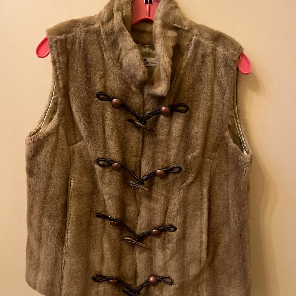 Luxurious Tan Faux Fur Vest